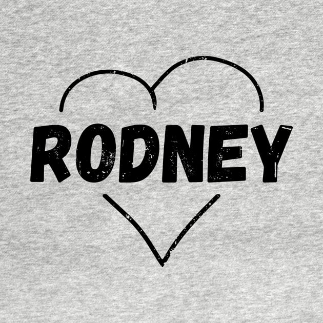 Rodney Name Inside Vintage Heart, Rodney for Valentines Day by Liquids